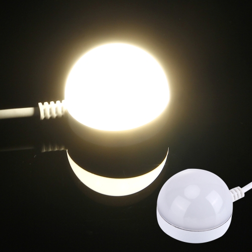 

2W USB LED Light Bulb with Magnetic, 5V 140-150Lumens 6LED (Warm White)