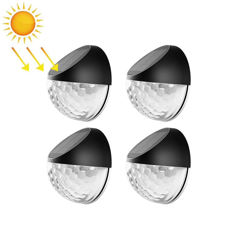 

4 PCS SMD2835 Solar Decorative Light Outdoor Waterproof Garden Fence Light, Color Temperature: 3000-3200K