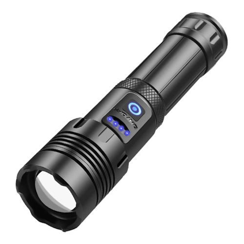 

Short Style Micro USB Charging Outdoor Waterproof P70 + COB LED Flashlight, Support Power Display & Telescopic Focusing & 7-level Brightness Adjustment