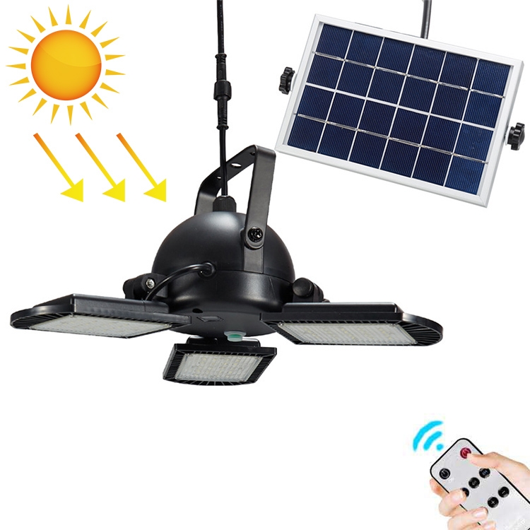

7W 60 LEDs Rotatable Remote Control Timing Outdoor Waterproof Solar Light Split Three-head Street Light, Luminous Flux: 800 lm (Warm White)