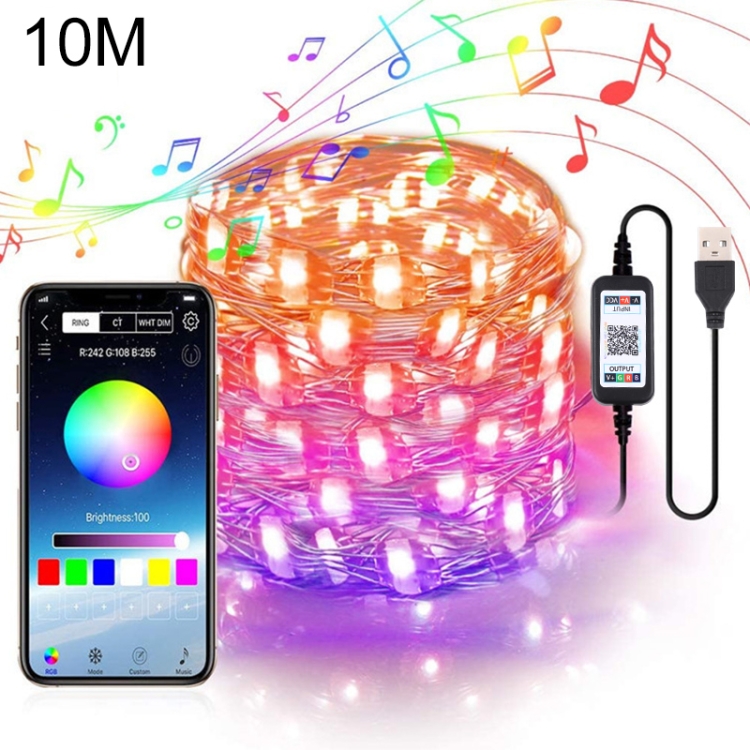 

10m 100 LEDs USB Bluetooth Music RGB Light