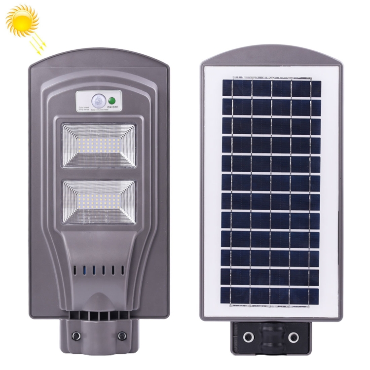 

40W IP65 Waterproof Radar Sensor + Light Control Solar Power Street Light, 80 LEDs Energy Saving Outdoor Lamp with 6V / 16W Solar Panel
