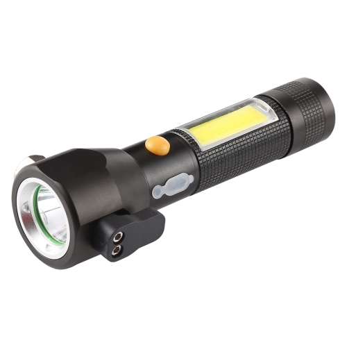 

10W 450 Lumens IPX4 Waterproof Rechargeable LED Flashlight with Safety Hammer & 3-Modes