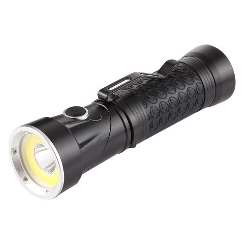 

10W 300LM XML-T6 + COB IPX5 Waterproof Strong LED Flashlight with 90 Degrees Rotatable Head & 4-Modes