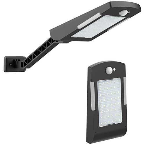 

KFZR-007 5W 48 LEDs 600LM IP65 Waterproof Solar Wall Light Mini Sensor Street Light with Three Lighting Modes(Black)