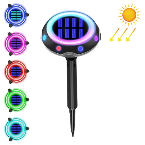 

TG-JG00128 8 LEDs Spotted Long Tube Solar Outdoor Waterproof Plastic Garden Decorative Ground Plug Light Intelligent Light Control Buried Light, Colorful Dimming