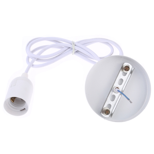 

E27 Lamp Holder DIY Ceiling Chandelier Light Bulbs Screw Base Socket, Cable Length: 1m (White)