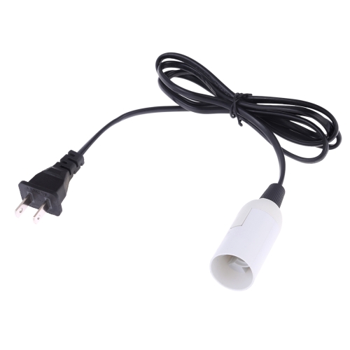 

E14 Wire Cap Lamp Holder Chandelier Power Socket with 1.5m Extension Cable, US Plug(White)