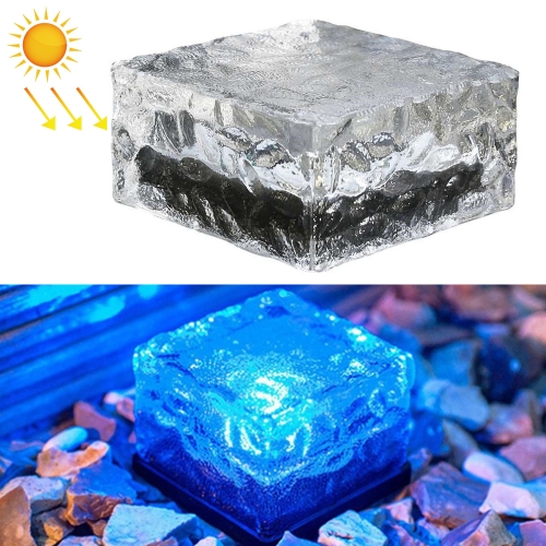 

Solar Powered Square Tempered Glass Outdoor LED Buried Light Garden Decoration Lamp IP55 Waterproof，Size: 10 x 10 x 5.2cm(Blue Light)