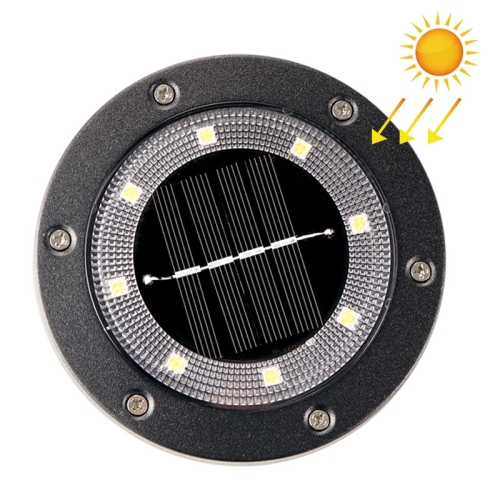 

4 PCS 8 LEDs Solar Outdoor Garden Lawn Light Sensor Type Intelligent Light Control Buried Light, Warm White Light(Black)