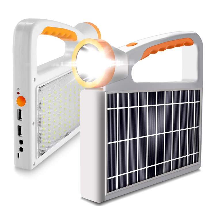 

50W LED Solar Rechargeable Portable Outdoor Searchlight IP68 Emergency Light Camping Lamp (White Light)