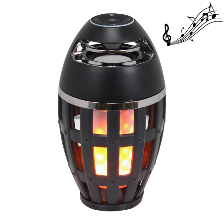 

S6 5W Bluetooth V4.2 IP65 Waterproof Portable Flame Atmosphere Stereo Sound Speaker (Black)