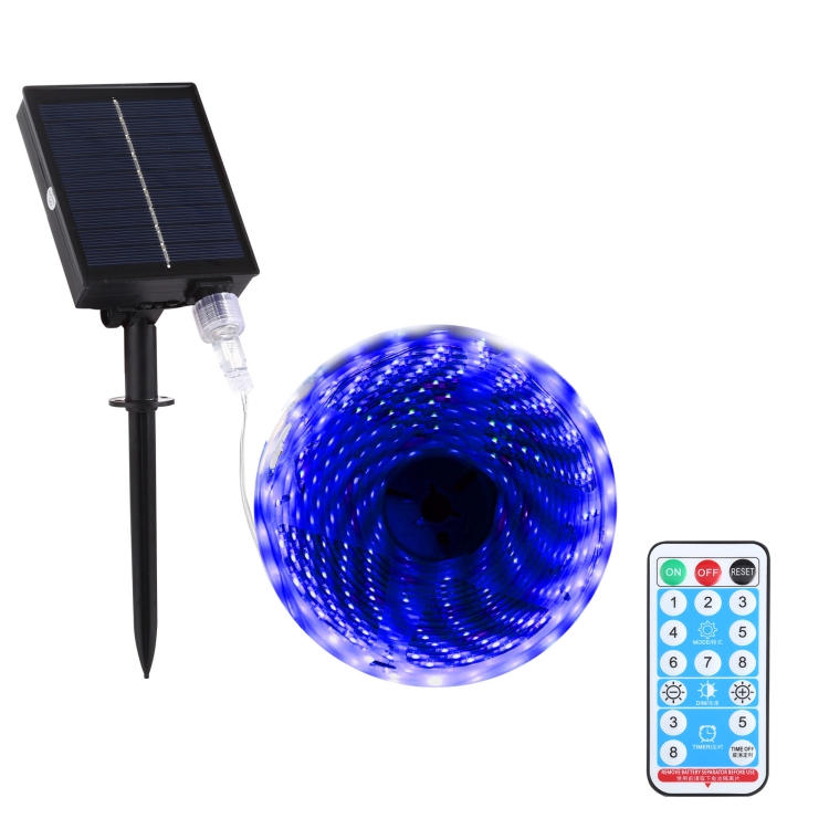 

5m 12V SMD 2835 3600lm Waterproof LED Strip with Remote Control + Solar Panel (Blue Light)