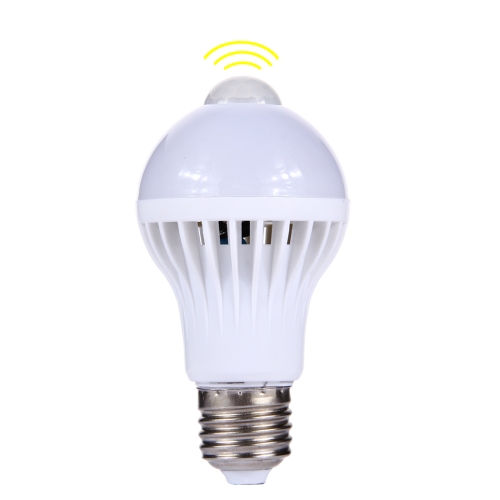 

E27 9W Infrared Motion Sensor LED Light Bulb, Sensor Distance: 4-6m, AC 85-265V