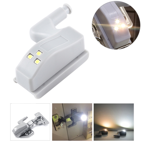 SUNSKY - 0.3W Universal Inner Hinge LED Sensor lamp Cupboard 3 LEDs ...