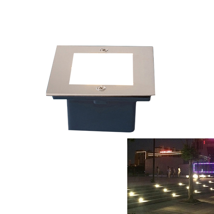 

Flat Style White Light 3W Embedded LED Foundation Sign Side Wall Floor Lamp, Size: 105x105cm