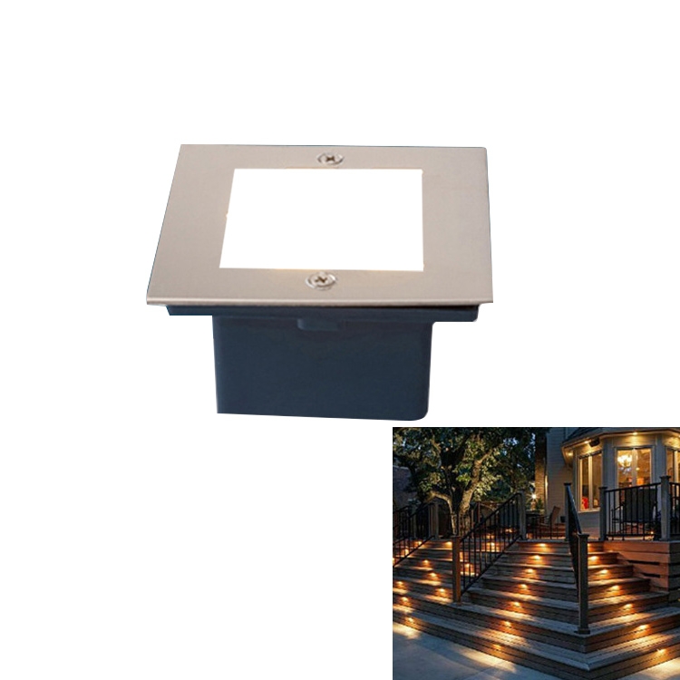 

Flat Style Warm White Light 1W Embedded LED Foundation Sign Side Wall Floor Lamp, Size: 105x105cm