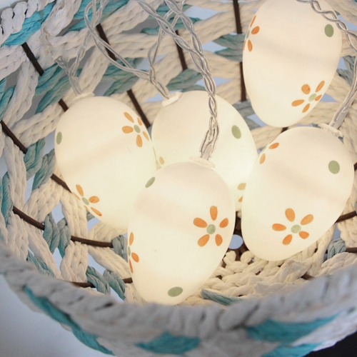 

10 Bulbs LED Cute Easter Eggs Decorative Lamp Holiday Decorative Light Bulbs(Cool White)