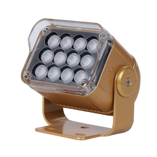 

12W Outdoor LED Square Spotlight IP65 Waterproof Garden Spotlight Landscape Lamp 220V (Gold)