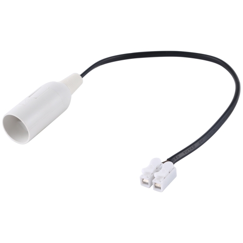 

E14 Lamp Socket Base Holder with Electrical Wire Cable, Cable Length: 28cm(White)