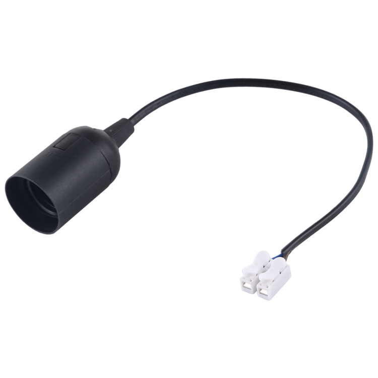 

E27 Lamp Socket Base Holder with Electrical Wire Cable, Cable Length: 28cm (Black)