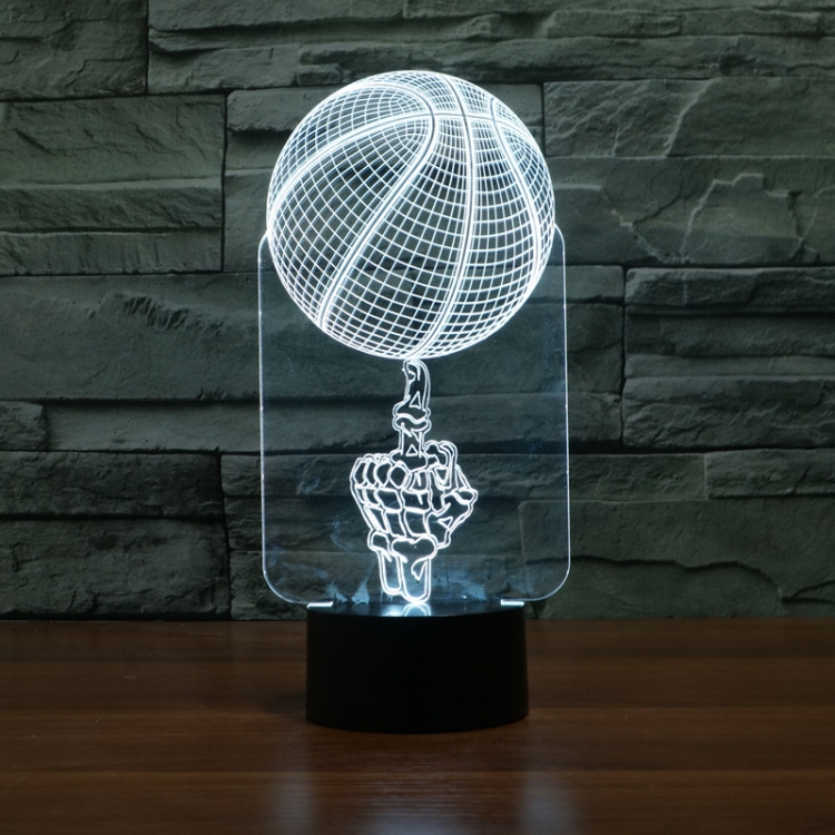 

Basketball Black Base Creative 3D LED Decorative Night Light, Powered by USB and Battery