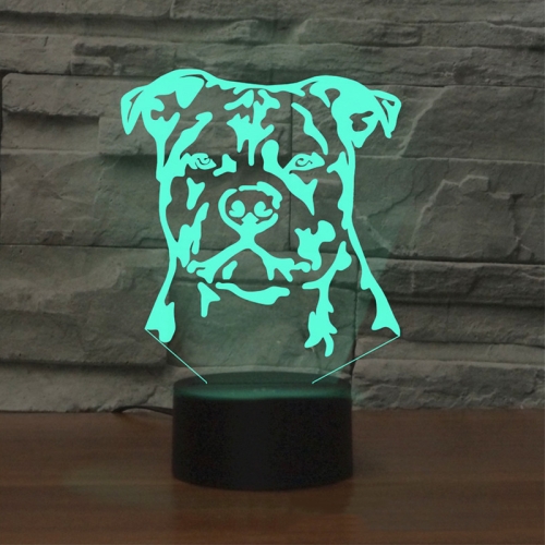 

Dog Black Base Creative 3D LED Decorative Night Light, 16 Color Remote Control Version