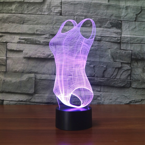 

Swimsuit Black Base Creative 3D LED Decorative Night Light, 16 Color Remote Control Version