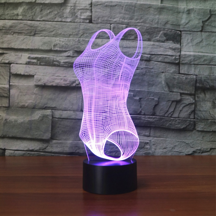 

Swimsuit Black Base Creative 3D LED Decorative Night Light, Powered by USB and Battery