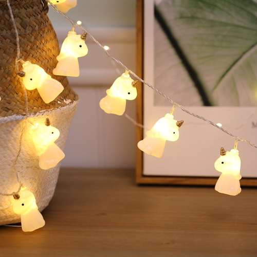 

3m Cartoon Unicorn Shape USB Plug Romantic LED String Holiday Light, 20 LEDs Teenage Style Warm Fairy Decorative Lamp for Christmas, Wedding, Bedroom(Warm White)