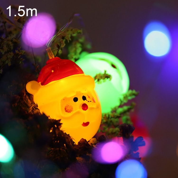 

1.5m Santa Claus LED Holiday String Light, 10 LEDs 2 x AA Batteries Box Powered Warm Fairy Decorative Lamp for Christmas, Party, Bedroom(Colorful Light)