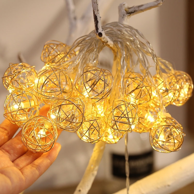 

3m Diamond Ball USB Plug Romantic LED String Holiday Light, 20 LEDs Teenage Style Warm Fairy Decorative Lamp for Christmas, Wedding, Bedroom(Warm White)