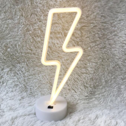 

Thunder Romantic Neon LED Holiday Light with Holder, Warm Fairy Decorative Lamp Night Light for Christmas, Wedding, Party, Bedroom(Warm White)