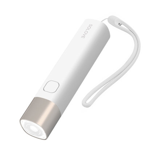 

Original Xiaomi Youpin SOLOVE LED Flashlight 3000mAh USB Multi-function Portable Lighting(White)