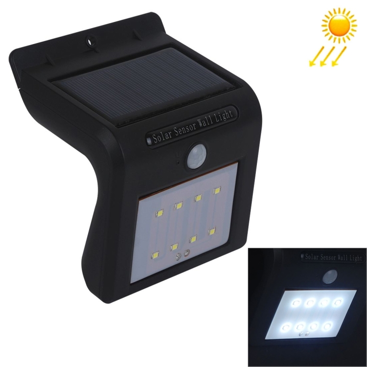 

IP65 Waterproof White Light, 8 LEDs Solar Motion Sensor Wall Light with Solar Panel