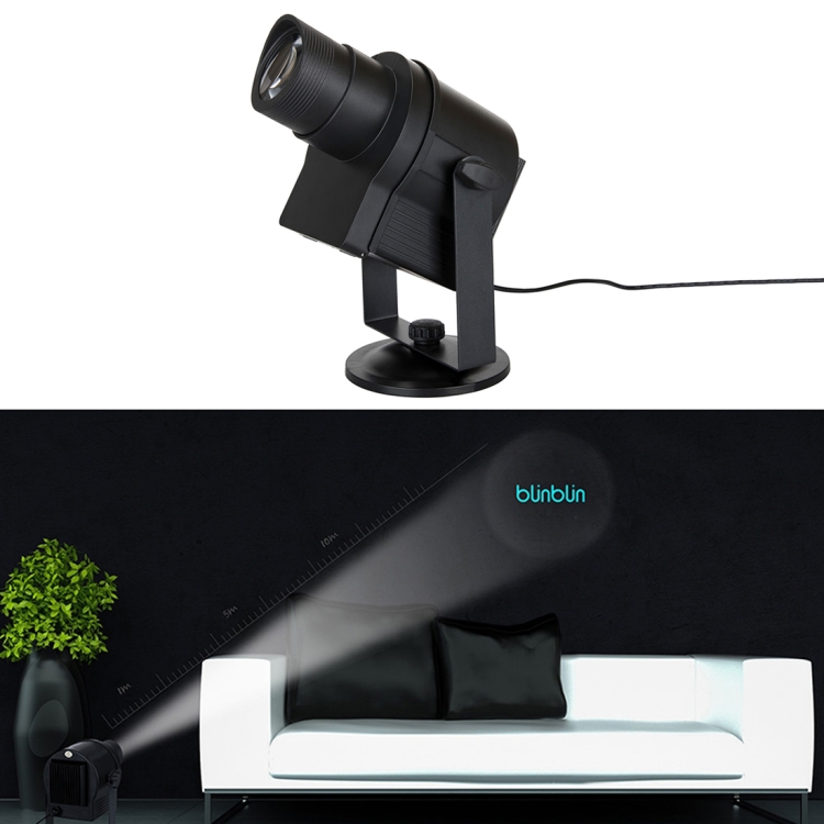 

Blinblin Show 1 10W White Light Spotlight Lamp, DIY LED LOGO Projector Landscape Light with 6 Patterns for Christmas, Halloween Party, Holiday