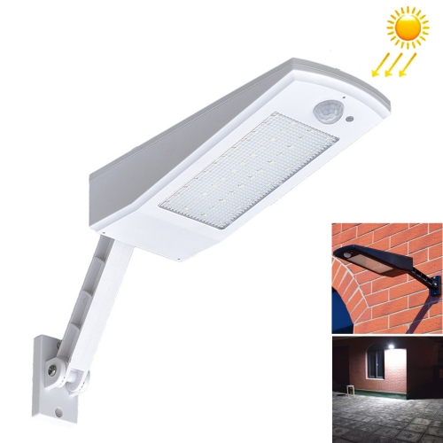 

6.8W Solar Motion Sensor LED Solar Light, 48 LEDs SMD 2835 900 LM Angle Adjustment Energy Saving Light with 5V 3.2W Solar Panel(White)