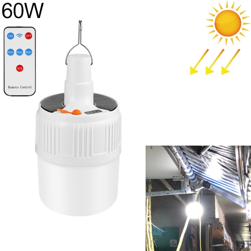 

02-TY 60W 24 LEDs SMD 5730 Lighting Emergency Light Solar Rechargeable LED Bulb Light Camping Light with Battery Display & Remote Control