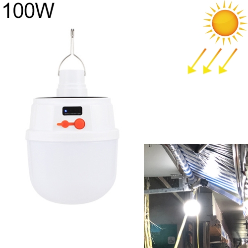 

2025 100W 42 LEDs SMD 5730 Lighting Emergency Light Solar Rechargeable LED Bulb Light Camping Light with Battery Display
