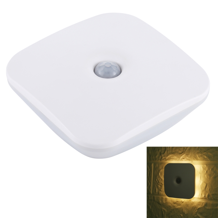 

CL053 LED Square Human Body Sensor Light, Style: Linkage (Warm White)