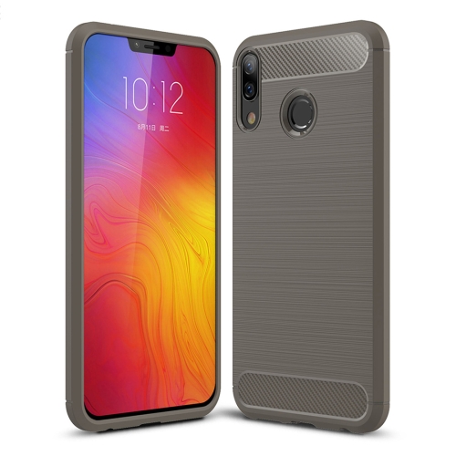 

Brushed Texture Carbon Fiber Shockproof TPU Case for Lenovo Z5 (Grey)