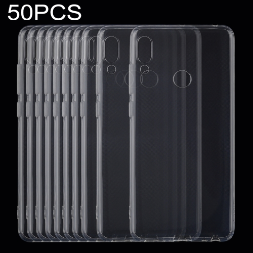 

50 PCS 0.75mm Ultrathin Transparent TPU Soft Protective Case for Lenovo K5 Pro