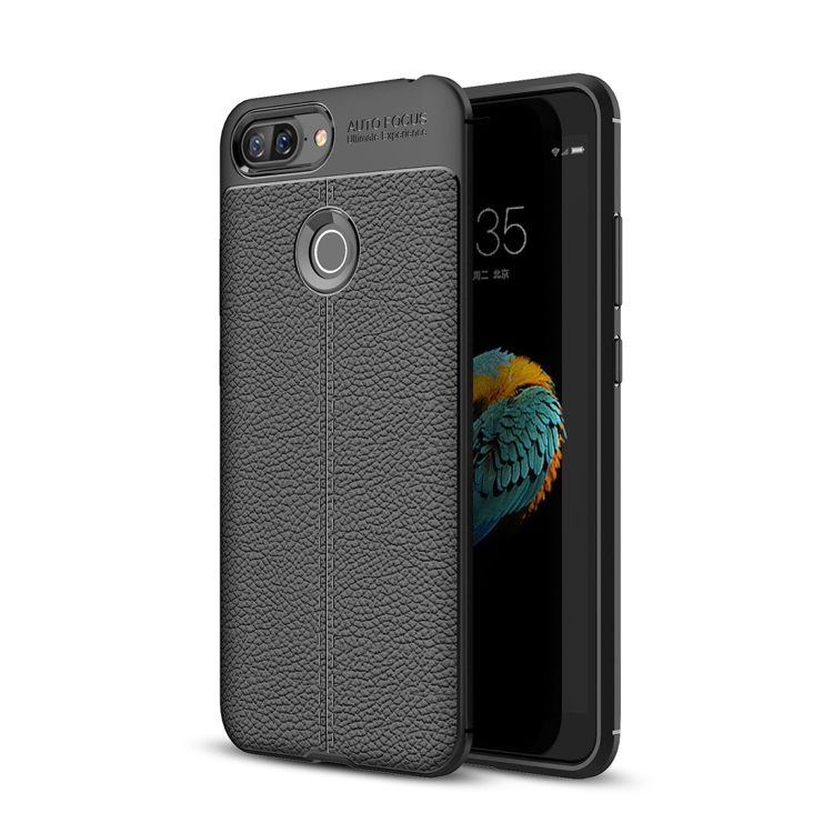 

For Lenovo S5 Litchi Texture Soft TPU Protective Back Cover Case (Black)