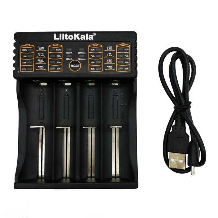 

LiitoKala lii-402 4 In 1 Lithium Battery Charger for Li-ion IMR 18650, 18490, 18350, 17670, 17500, 16340(RCR123), 14500, 10440