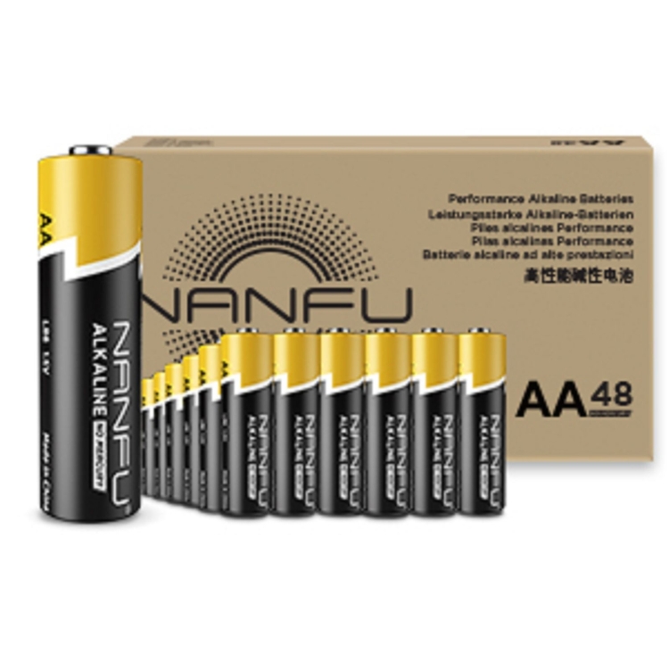 

[US Warehouse] NANFU 48 in 1 1.5V Nanfu Alkaline AA Battery for Clocks Remotes Games Controllers Toys Electronic Devices