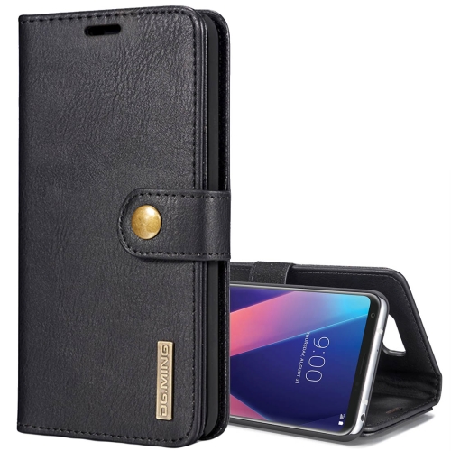 

DG.MING for LG V30 Crazy Horse Texture Horizontal Flip Detachable Magnetic Protective Case with Holder & Card Slots & Wallet(Black)