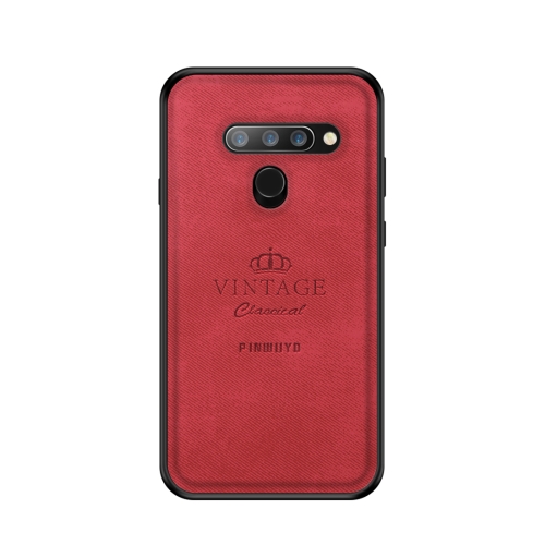 

PINWUYO Shockproof Waterproof Full Coverage PC + TPU + Skin Protective Case for LG V40 ThinQ(Red)