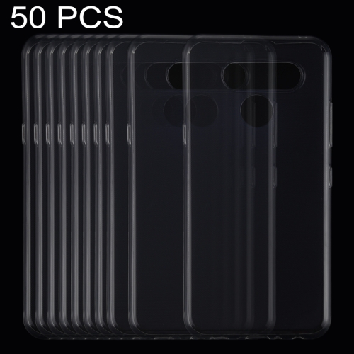 

50 PCS 0.75mm Ultrathin Transparent TPU Soft Protective Case for LG K50