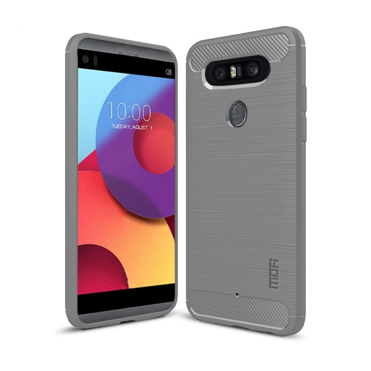 

MOFI Brushed Texture Carbon Fiber TPU Case for LG Q8(Grey)