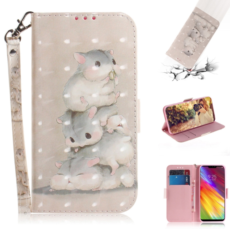 

3D Colored Drawing Squirrels Pattern Horizontal Flip Leather Case for LG Q Stylo 5, with Holder & Card Slots & Wallet